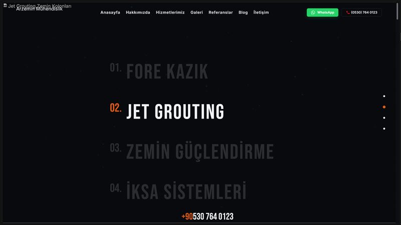 Arzemin Mühendislik web sitesi