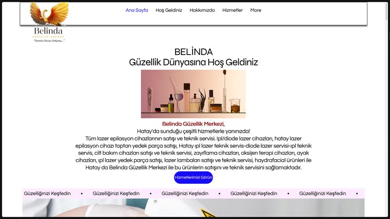 Belinda Güzellik web sitesi