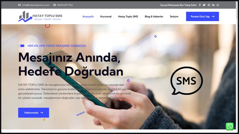 Hatay Toplu SMS web sitesi